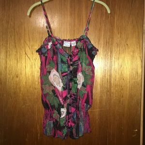 Women’s sheer daytrip floral tank